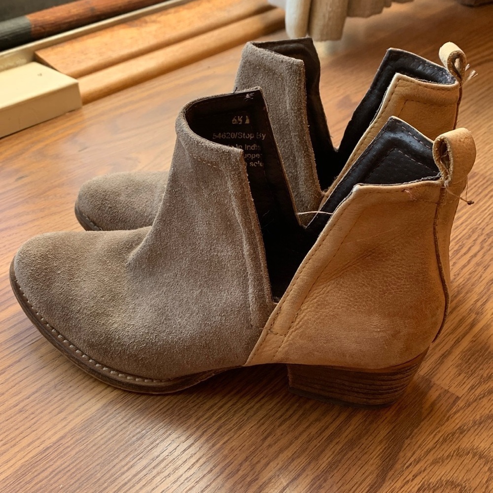 Diba True Leather Booties Shoes Women Brown Size 6.5 Ankle Shoes Winter Chic
